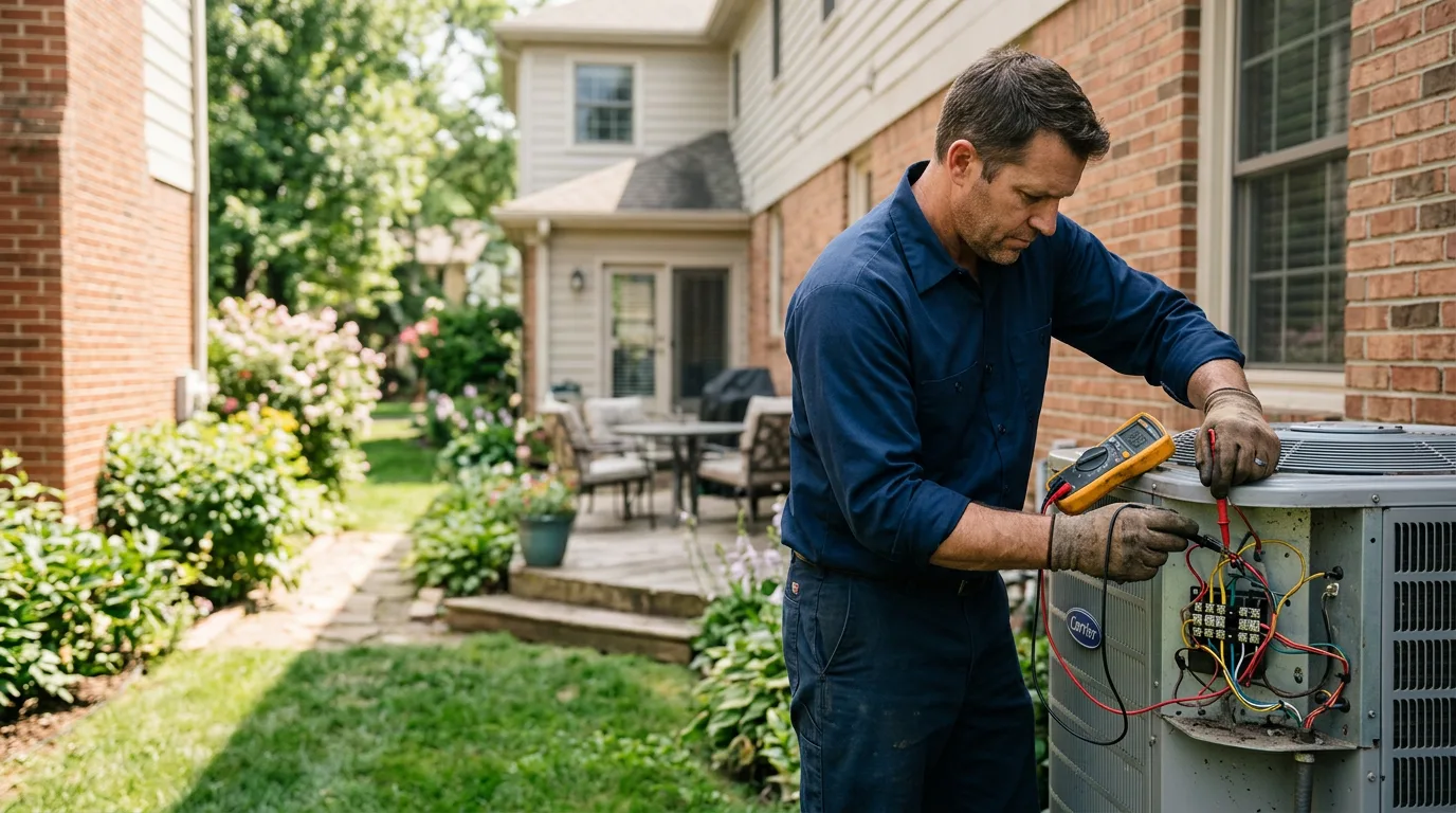 HVAC technician working near Millington, MI